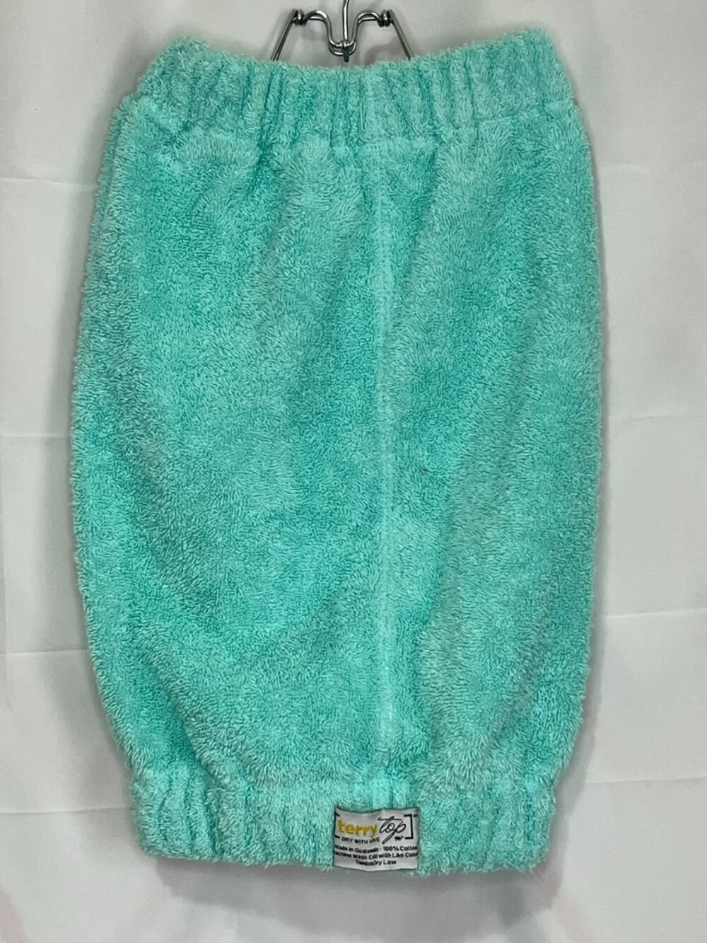 Terry Top Hair Towel Aqua Breeze Turquoise vintage style 1950's 1960's